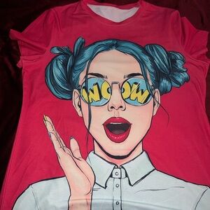 Graphic Tee with Pop Art Design